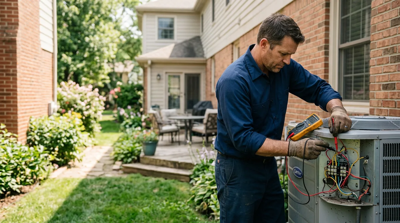 HVAC technician working near Scottsburg, NY